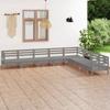 Day and Night - Day and Night Garden Furniture Set 8 Pieces Solid Gray Pine Wood