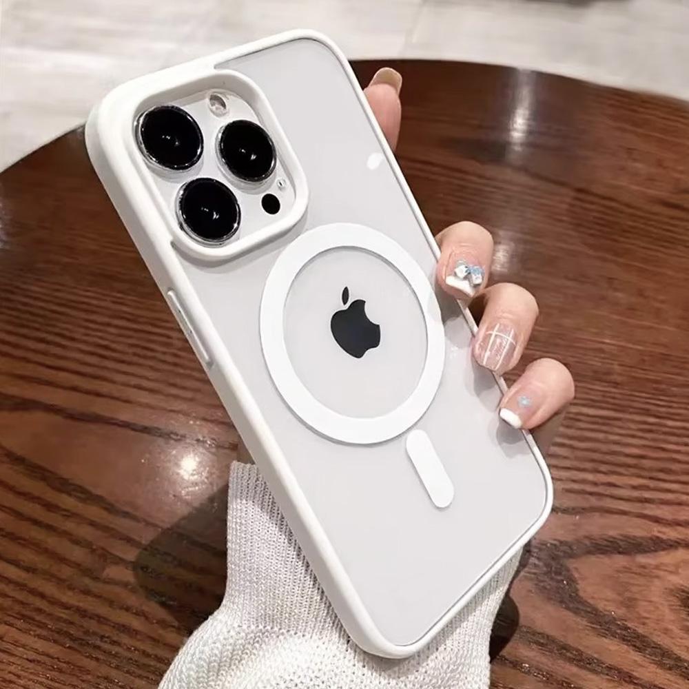 

Transparent Case For iPhone 16 15 14 13 12 11 Pro XS Max XR Magnetic Wireless Charge For Magsafe Soft Bumper Clear Cover For iPhone XS Max