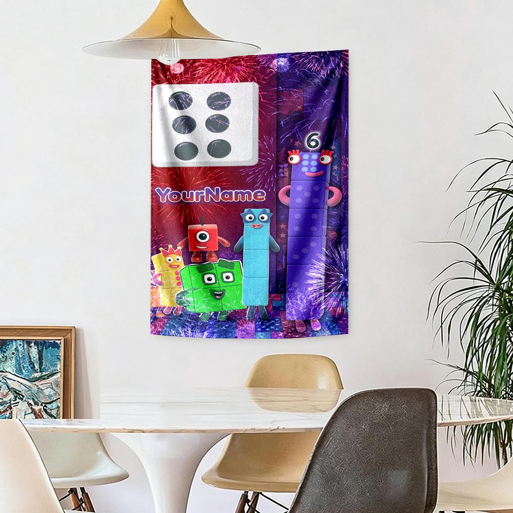 Numberblocks Custom Your Name Wall Decor Tapestry Art For Pet Memorial Birthdaywedding Party Backdrop Family Gift