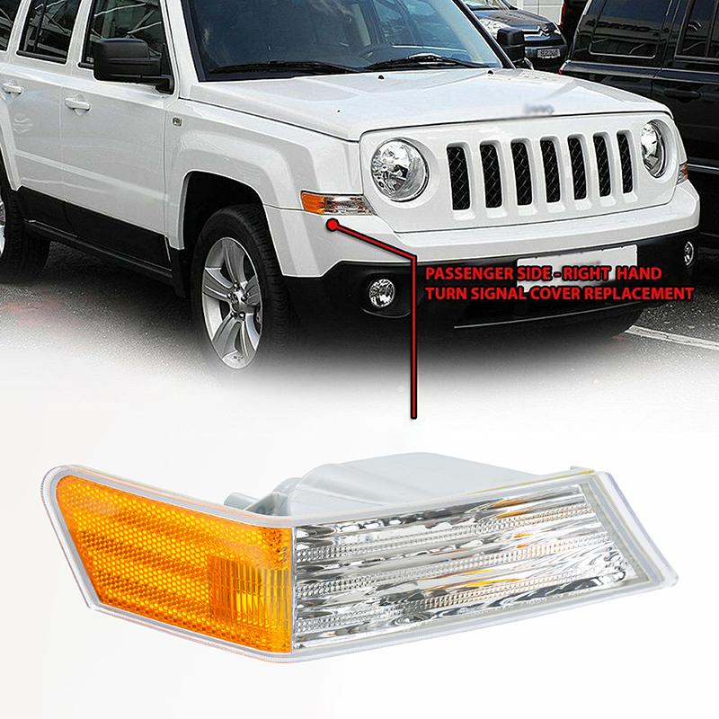 For Jeep Patriot 2007-2017 Front Turn Signal Corner Light Indicator Blinker Lamp Assembly Parking Light Housing Replacement Car Accessories