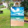 Summer Beach Ocean Garden Yard Flag 12"x 18" Double Sided, Tropical Mexican Yucatan Caribbean Sunlight Waves Sea Polyester Welcome House Flag Banners