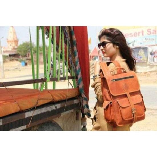 Винтажная большая мужская сумка-рюкзак из натуральной кожи — фото 2