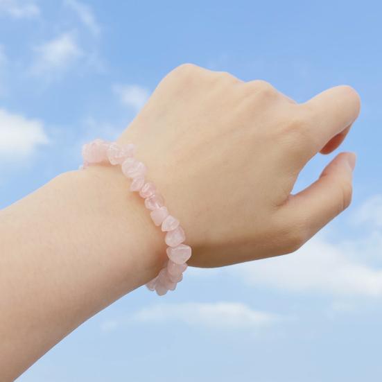 Irregular Shape Stone Bracelet All-match Natural Elastic Rope Women Bracelet Hand Decor