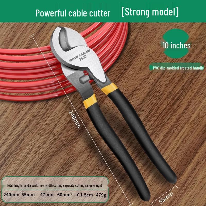 Multifunktions-Abisolierzange & Seitenschneider: Schnellwerkzeug für Elektriker mit industrieller Sichelschneide.