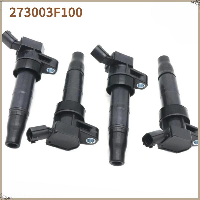 273003F100 4PCS Ignition Coil for Hyundai Sonata Santa Fe GENESIS COUPE Tucson IX35 for Kia Optima Sportage 27300-3F100 273003F100 -4PCS