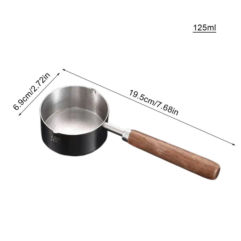 125ml/250ml Induction Sauce Pan Stainless Steel Hot Oil Pot Milk Pan Small Saucepan with Ergonomic Handle