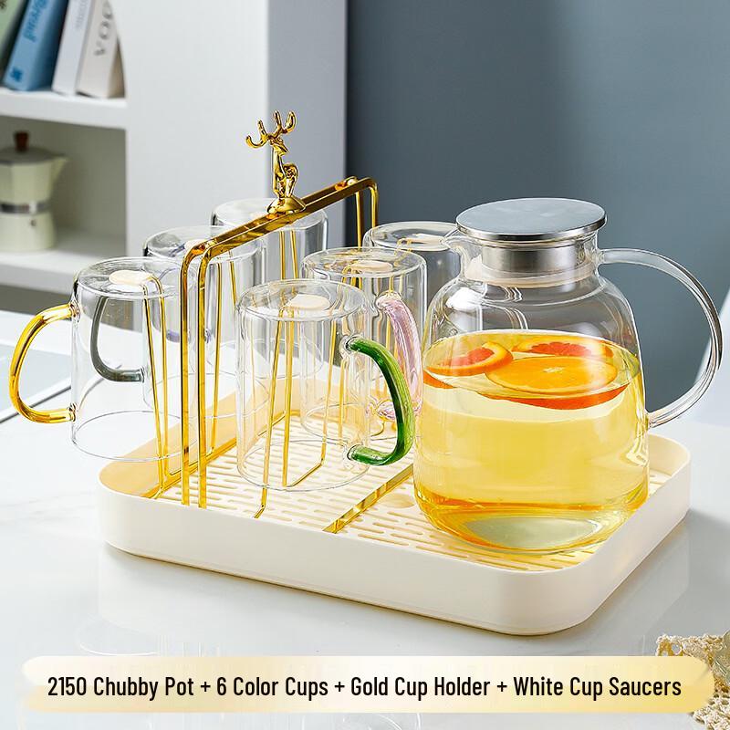 Chaxun Borosilicate Glass Cold Brew Tea Pitcher Set