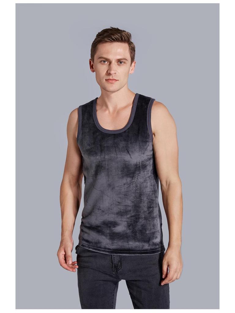 Men's Winter Fleece-Lined Vest & Base Layer Set