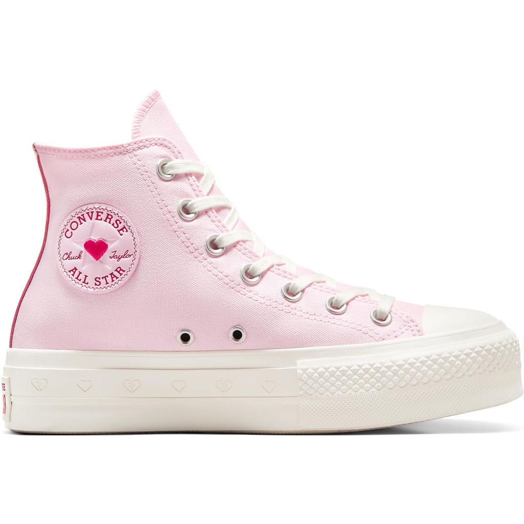 Converse Chuck Taylor All Star Piattaforma Rialzata High San Valentino 2025 Sneakers Donna Rosa Zucchero-Bacche Aigrette A13652C
