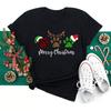 Christmas New Year Themed Print Womens TShirt Casual Short Sleeve Top For Holiday Party Festive Enthusiasts