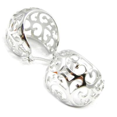 [I3928] – Creolen „Carmen“ aus Silber (rhodiniert) – 18 x 14 mm