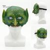 Adult Halloween Costume Accessory Green Lizard Mask, Realistic Textured Half-Face Mask,PU Foam Easy To Wear Mask Accessory, for Parties And