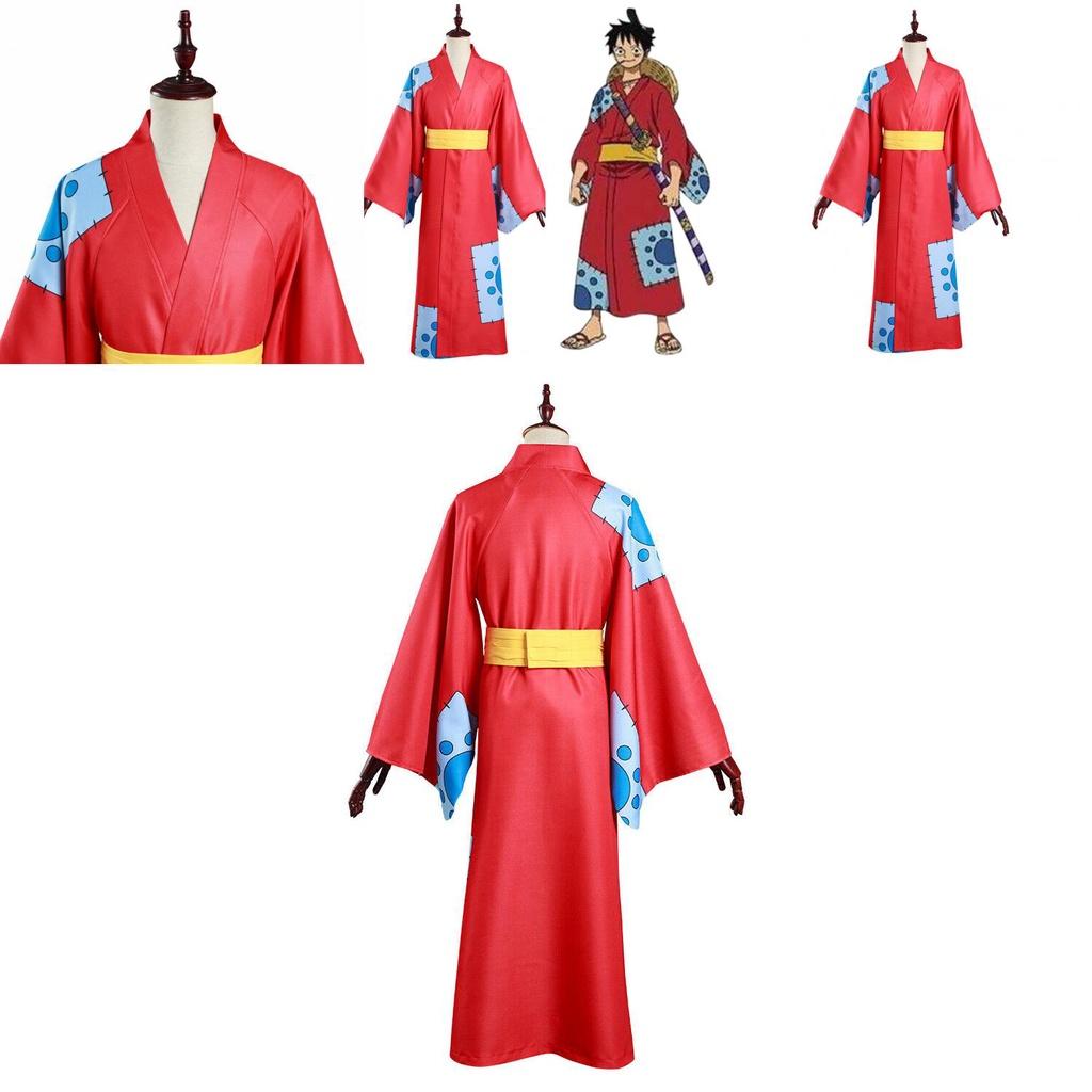 One Piece Wano Country Cosplay Costume For Monkey D Luffy Fans