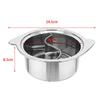 Shabu Shabu Divider Hot Pot Gas Stockpot Cooking Pot for Kitchen Travel
