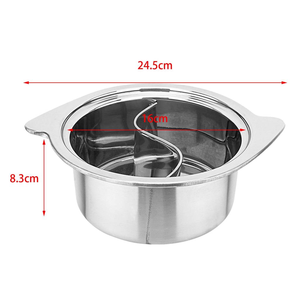 Shabu Shabu Divider Hot Pot Gas Stockpot Cooking Pot for Kitchen Travel