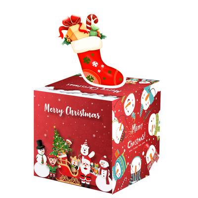 Paper Christmas Surprise Gift Box Roll Up Cash For Family Joy Christmas Money Gift Boxes Cash Boxes