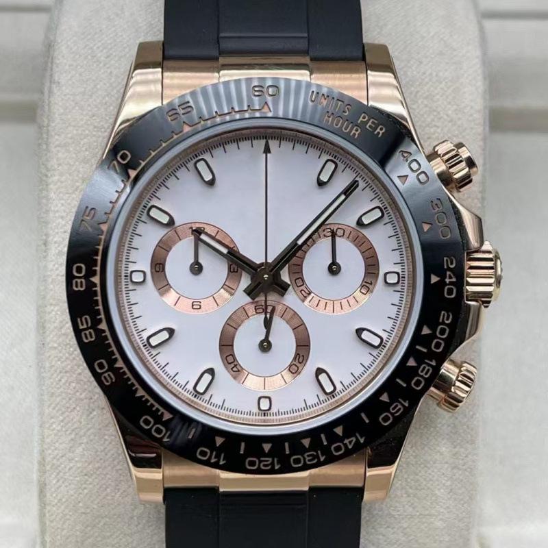 Rolex Daytona 40mm Diamond-Inlaid Multifunctional Automatic Mechanical Men's Watch.