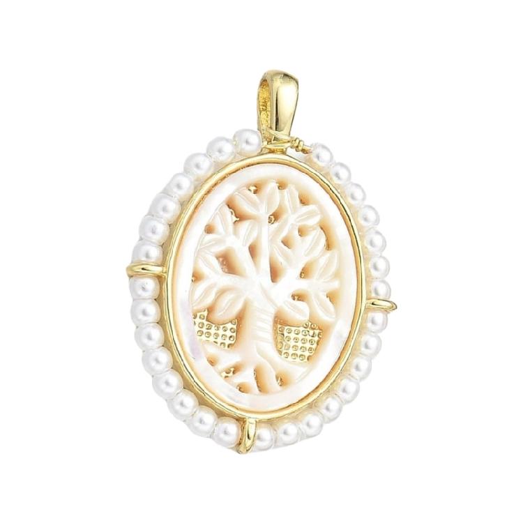 Stylish Oval Virgin Marys Pendant Necklace Accessory Portable for Jewelry Crafting with Freshwater Pearls Accent