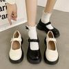 fashion Ladies Shoes on Sale 2024 Fashion Buckle Women Pumps Spring Round Toe Mary Jane Solid Dress Platform Chunky Heels Shallow Shoes