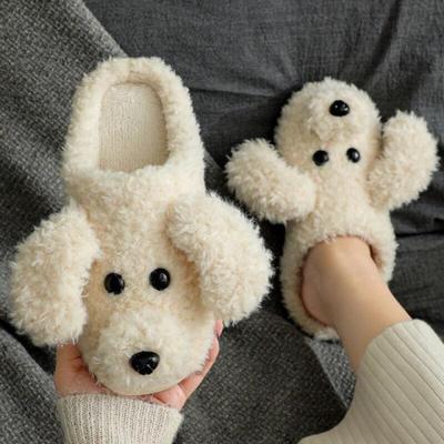 New Puppy Fur Slippers Winter Women's Indoor Slippers