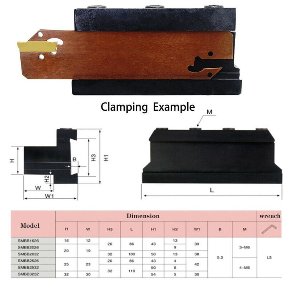 

SMBB1626 2026 2032 2532 3232 Grooving Parting Plate Holder Cut Off Block for SPB SMBB2032