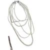 French Retro Style Pearl & Glass Bead Pendant Necklace for Women