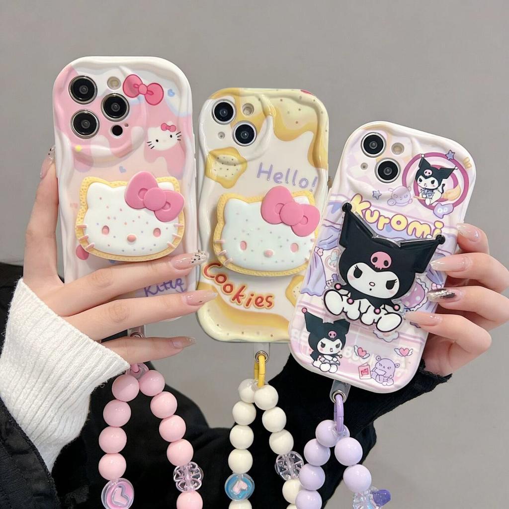Hello Kitty Kuromi Bracket Holder Chain Casing For Huawei Honor 400 Lite Pro X9B X8C X8B X8A X9D X7D X7B X7A X6B 90 Lite 5G Case