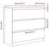 VidaXL Buffet blanc 80x35x76 cm bois d’ingénierie, meuble de rangement, meuble de rangement de cuisine, meuble de rangement 861733