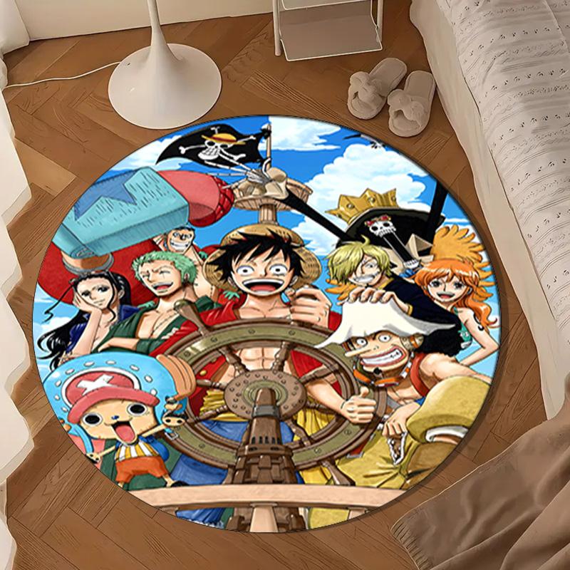 pirate Adventurous Journey Round Rug for Livingroom,Bedroom, Palyroom, Chair Rug, Area rug, Circle Carpet, Large Size Fan Christmas gift