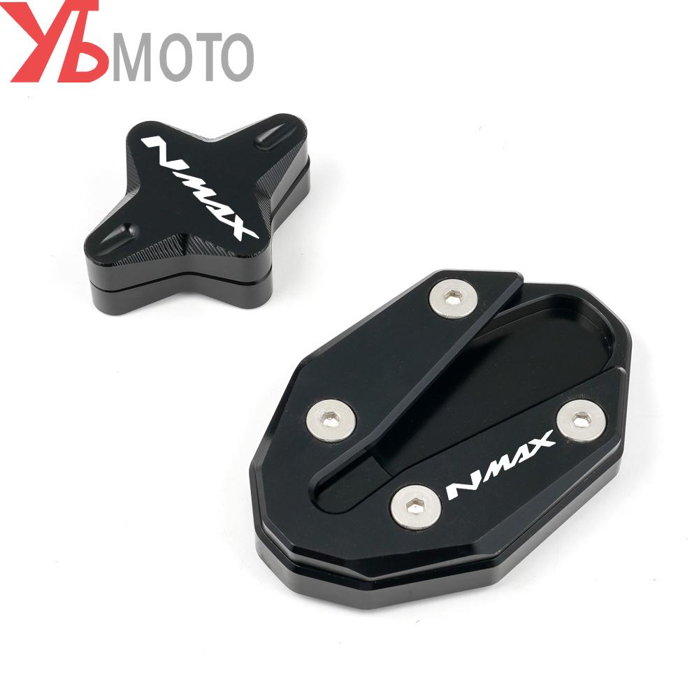 Logo 'NMAX' for YAMAHA NMAX155 NMAX125 NMAX 155 125   Motorcycle CNC Side Stand Enlarger & Kickstand Column Auxiliary