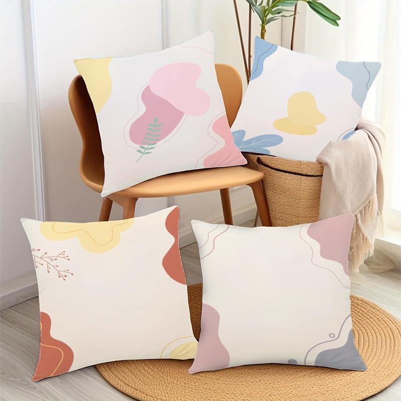 Minimalist Geometric Print Home Decor Pillowcase Bedroom Living Room Sofa Decoration Polyester Cushion Cover With Zipper