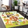 1pc Anime Cartoon Design Chair Mat Cute Animal Print Office Rug for Desk, Anti Slip Carpet Suitable for Home Decor, Living Room, Bedroom, Game Room