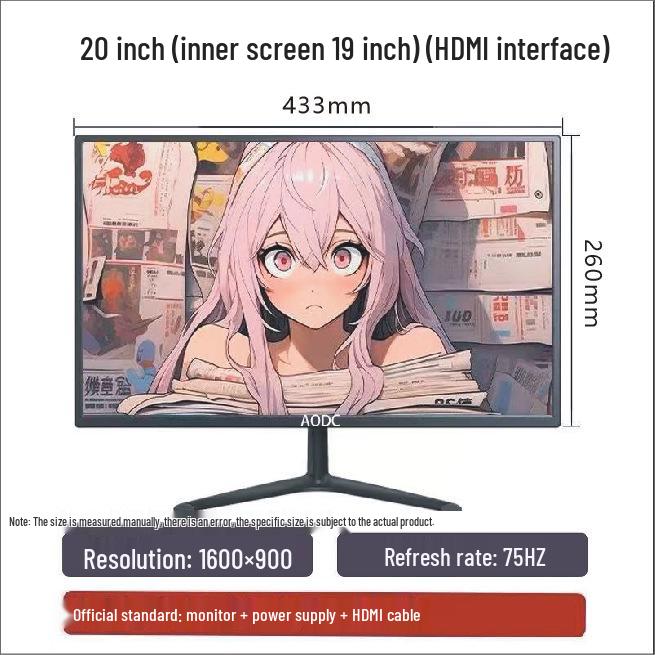 New 22/24 Inch HD HDMI Computer Monitor - Ideal for Office Use