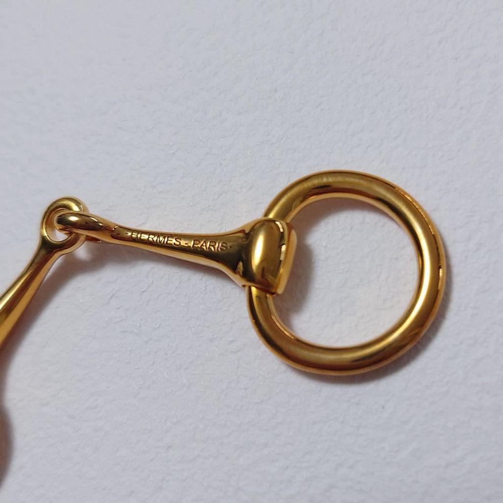Used HERMES scarf ring "Mini-Malles" rose gold
