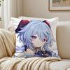Cute Popular Game HHonkai IImpact Cushion Cover Linen Pillowcase Soft  for Sofa Bed Home Room Decor