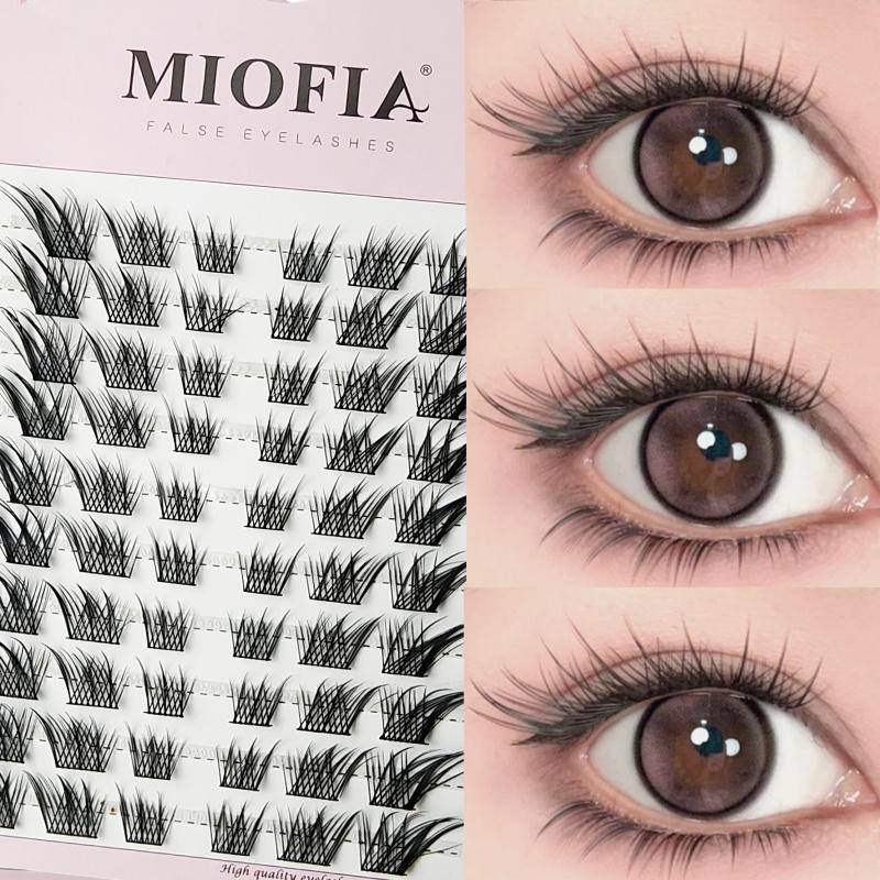 120 bundles Mink False Eyelash Natural Fishtail Lash 3D Russian Individual Eyelash Extension Cluster Makeup Tool Wholesale