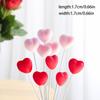 10pcs Mini Red Pink Foam Love Heart Cake Toppers Sweet Valentine's Day Gift Romantic Wedding Engagement Party Cake Decoration