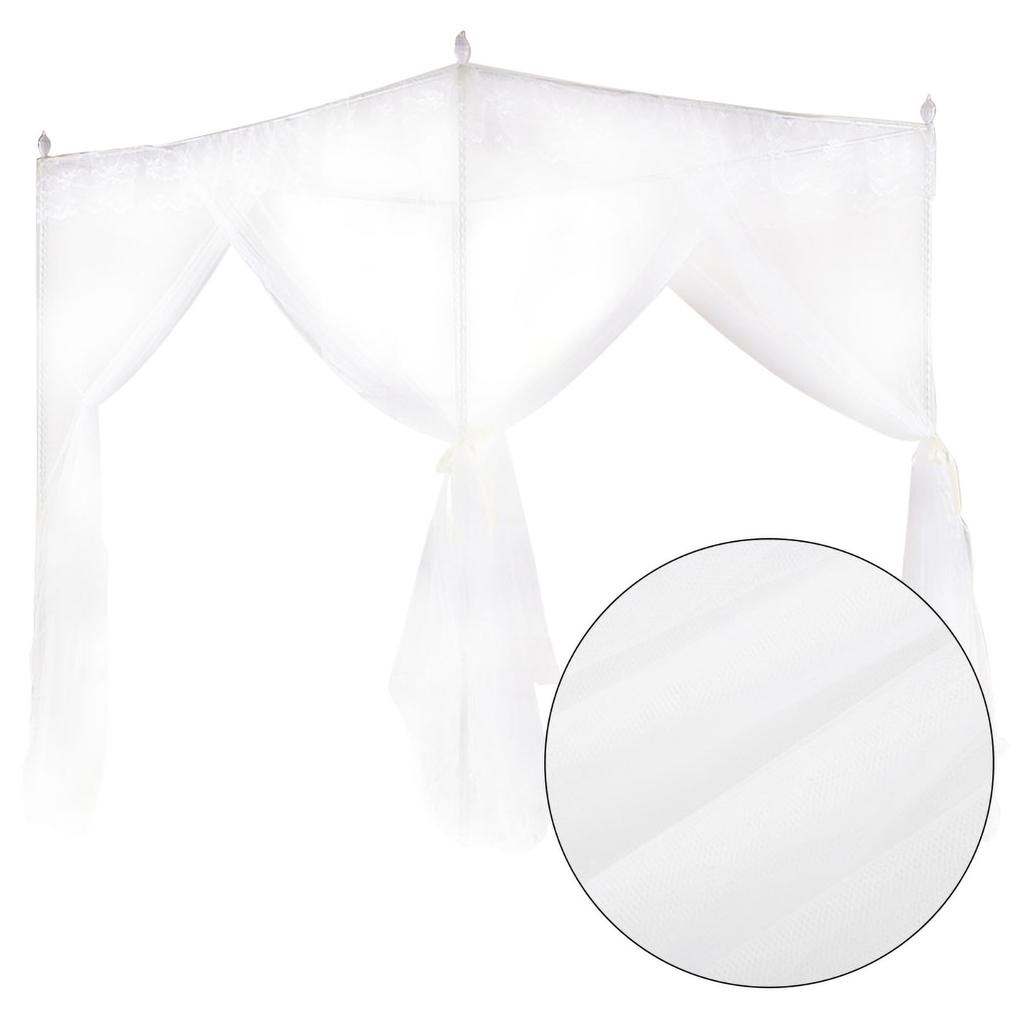 Luxus Prinzessin Drei Seiten Öffnungen Pfostenbett Vorhang Baldachin Netz Moskitonetz Bettwäsche