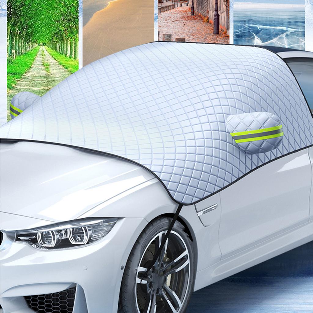 Car Windshield Ice Snow Cover Windproof UV Resistant Windshield Side Mirror Protector Sunshade Cover for Vehicle SUV