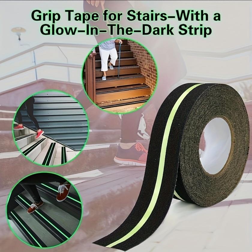 1pc Anti-Slip Tape with Night Light, 5cm x 5m. This transparent grip tape is designed for the elderly and pets