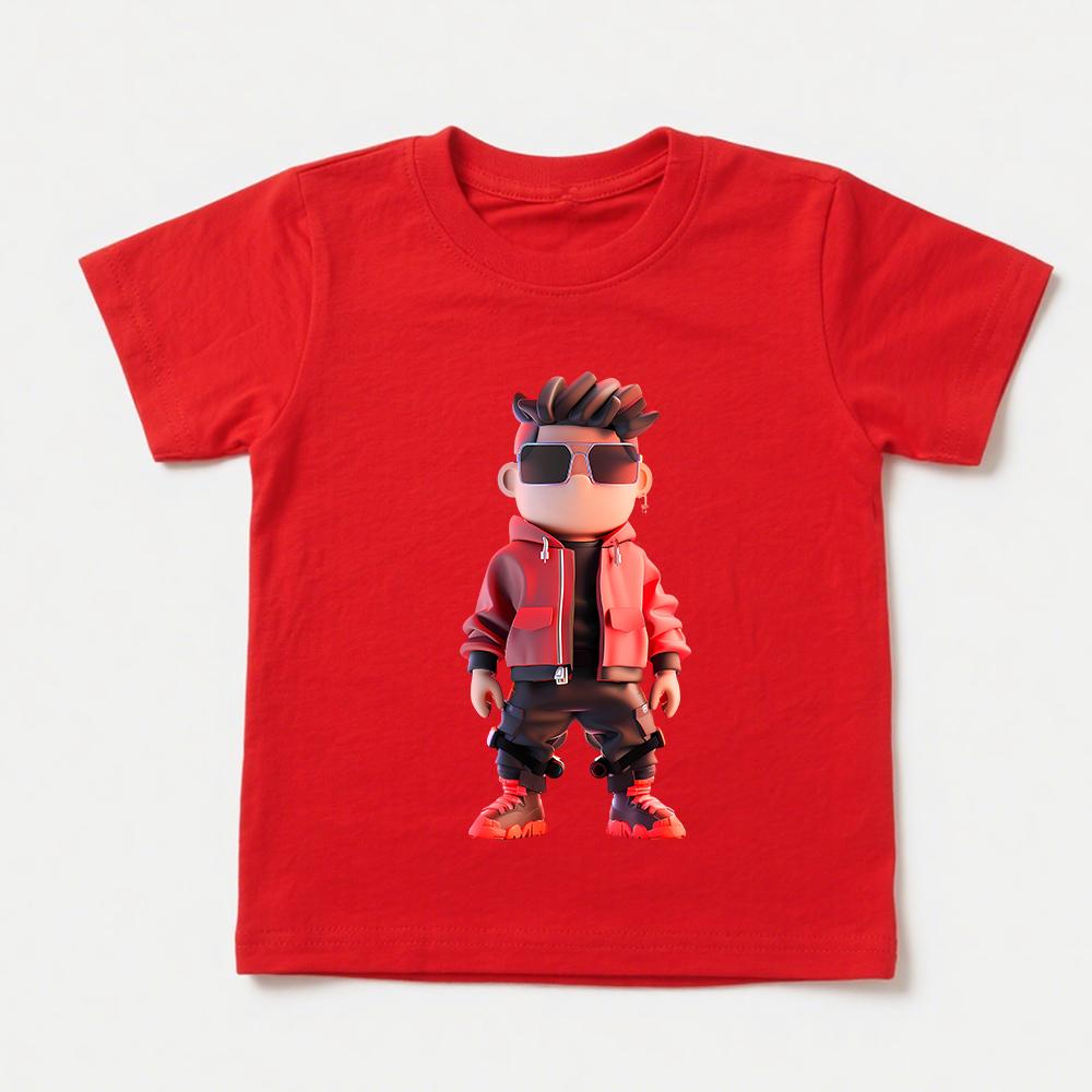 Roblox Printed Cotton Tshirt for Boys Cool Graphic Tee Kids Short Sleeve Tops Childrens Casual Wear