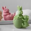 Easter Bunny Candle Silicone Mold 3D Egg Rabbit Crafts Plaster Resin Soap Mold DIY Candle Making Tool for Holiday Gifts