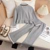 Teen Girls Full Clothing Sets Toddler Baby Girls Clothes Outfit Kids Suit Knit Coat + Pants Comfortable Two Piece Set