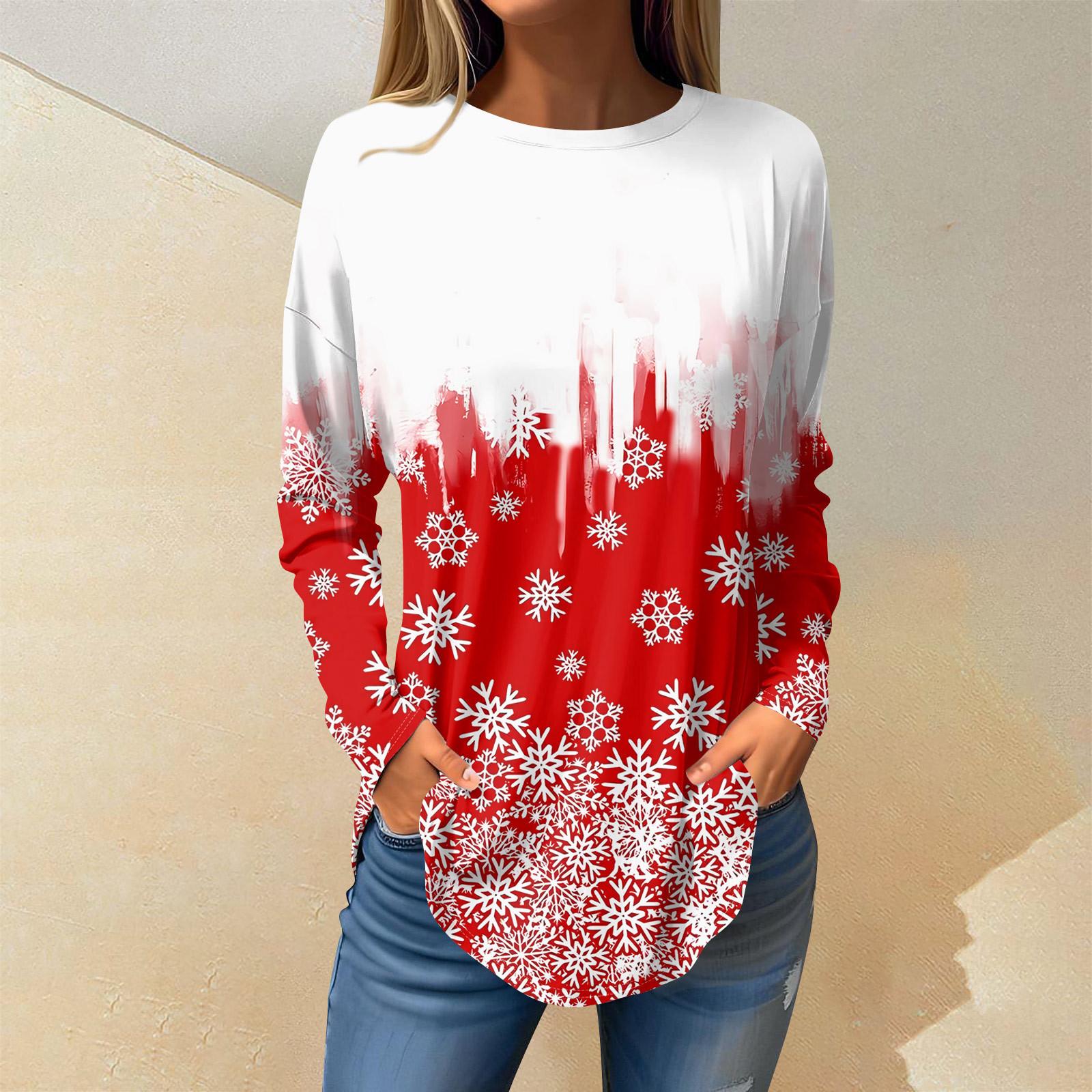 

Модные женские повседневные топы с длинными рукавами и круглым вырезом с принтом XL белый