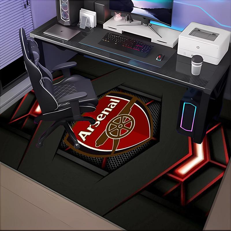 Arsenal Football Club Wappen Aufdruck Büro Teppich Stuhl Kissen Eingangsbereich Teppich, Teppiche für Wohnzimmer, Schlafzimmer Weihnachtsgeschenke