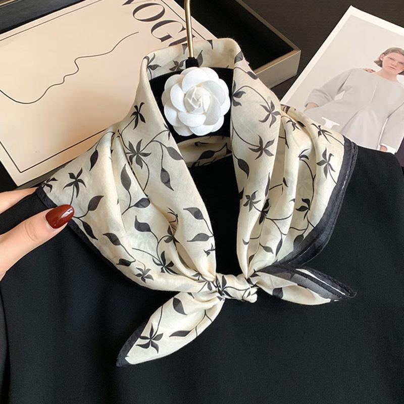 70% cotton 30% silk Scarf Women Summer Hijab Bandana Foulard Female Headbanda Pashmina Scarves Echarpe Shawl Wrap head Pashmina