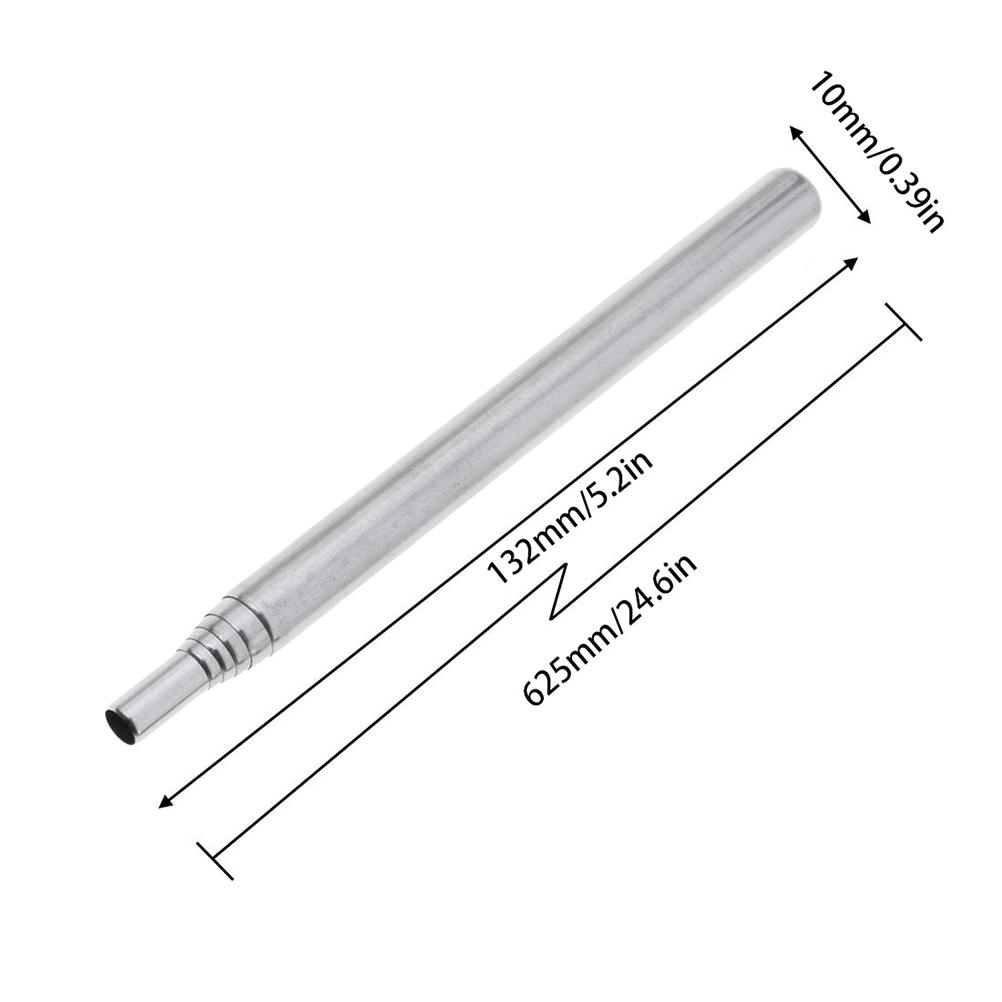 Collapsible Stainless Steel Fire Blower Pipe Blowpipe Pocket Bellow Retractable Tube for Outdoor Picnic Camping Hiking
