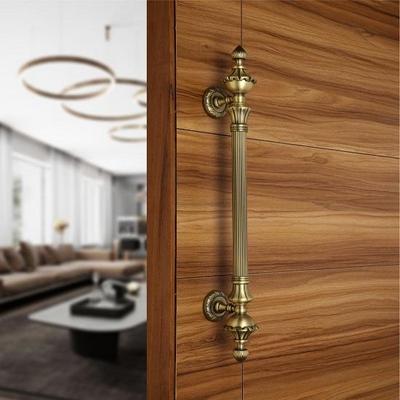 Lotus Door Handles for Main Door Main Door Handle Door Handle Zinc Alloy (Pack of 1) Antique Finish