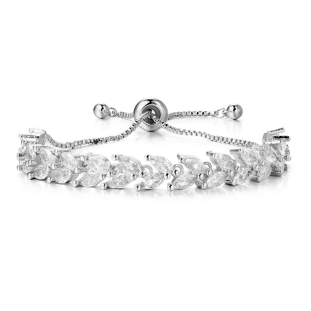 Popular Horse Eye Stone Tennis Bracelet Women'S Micro-Inlaid Crystal Zircon Adjustable Bracelet Bracelet Jewelry