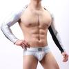 Men's Shawls Underpants Suits Faux Leather Cutout Stage Costumes Sissy Chest Harness Men  BDSM Fetish Underwear Bondage